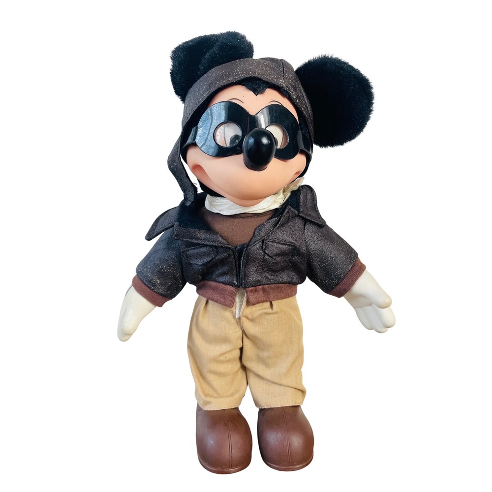Disney Mickey Mouse Aviator Pilot Plush 2000 Applause Pals Dress Ups Doll